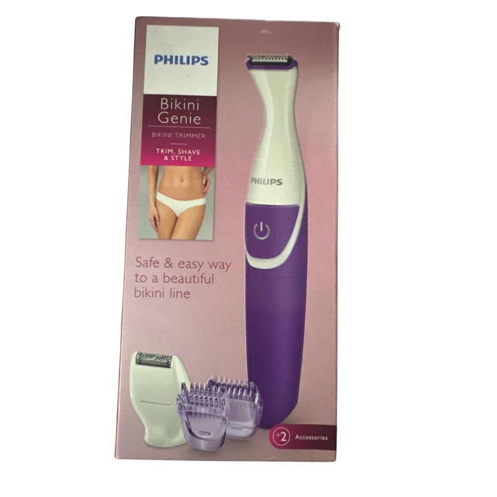 Philips Bikini Genie Bikini Area Trimmer With Accessories Batteries Included New